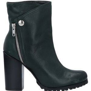 Dark Green Opening Ceremony Stacked Heel Booties